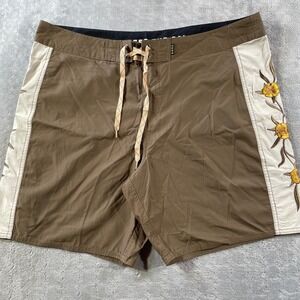 Howler Brothers Brown and Cream Board Shorts